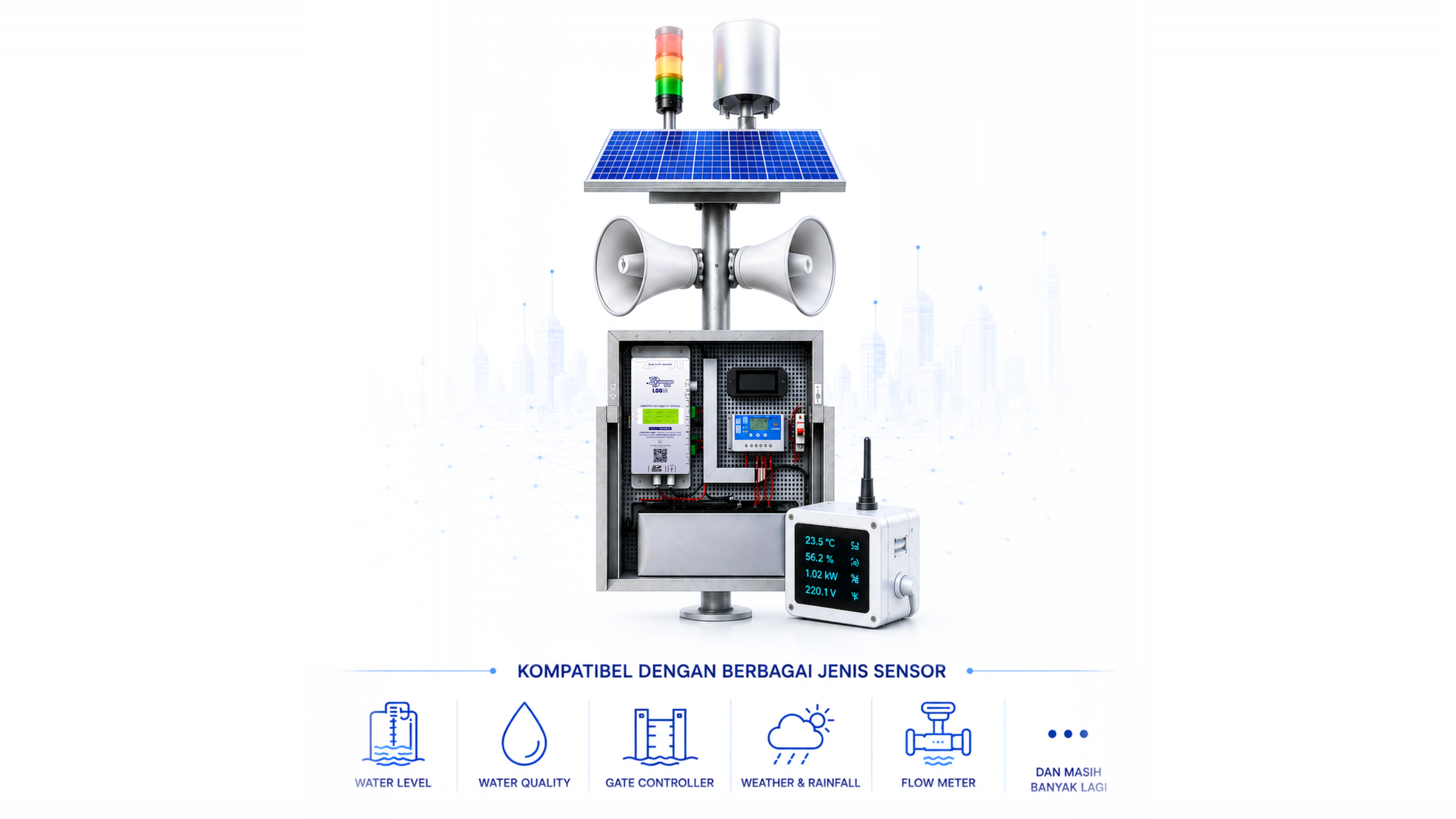 Perangkat telemetry data logger dan smart monitoring dengan berbagai sensor pendukung